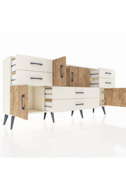 Arges Konsol Tek Raflı 6 Çekmeceli 4 Kapaklı 176x30x83 - S148M005V01A