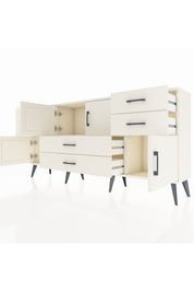 Arges Konsol Tek Raflı 6 Çekmeceli 4 Kapaklı 176x30x83 - S148M005V04A