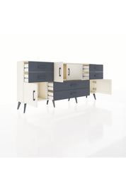 Arges Konsol Tek Raflı 6 Çekmeceli 4 Kapaklı 176x30x83 - S148M005V05A