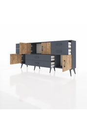Arges Konsol Tek Raflı 6 Çekmeceli 4 Kapaklı 176x30x83 - S148M005V11A