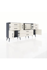 Arges Konsol Tek Raflı 6 Çekmeceli 4 Kapaklı 176x30x83 - S148M005V13A