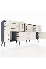 Arges Konsol Tek Raflı 6 Çekmeceli 4 Kapaklı 176x30x83 - S148M005V13A