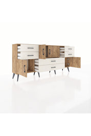 Arges Konsol Tek Raflı 6 Çekmeceli 4 Kapaklı 176x30x83 - S148M005V19A
