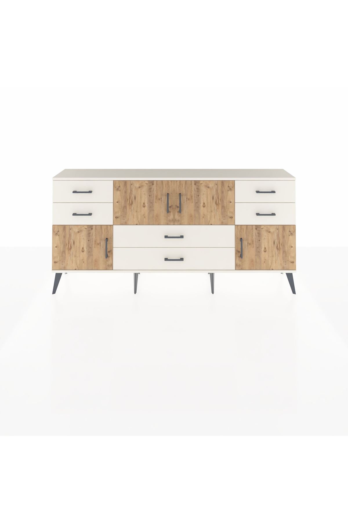 Arges Konsol 3 Raflı 6 Çekmeceli 4 Kapaklı 176x30x83 - S148M006V01A