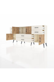 Arges Konsol 3 Raflı 6 Çekmeceli 4 Kapaklı 176x30x83 - S148M006V01A