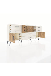 Arges Konsol 3 Raflı 6 Çekmeceli 4 Kapaklı 176x30x83 - S148M006V01A