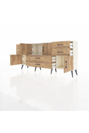 Arges Konsol 3 Raflı 6 Çekmeceli 4 Kapaklı 176x30x83 - S148M006V03A