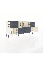 Arges Konsol 3 Raflı 6 Çekmeceli 4 Kapaklı 176x30x83 - S148M006V05A