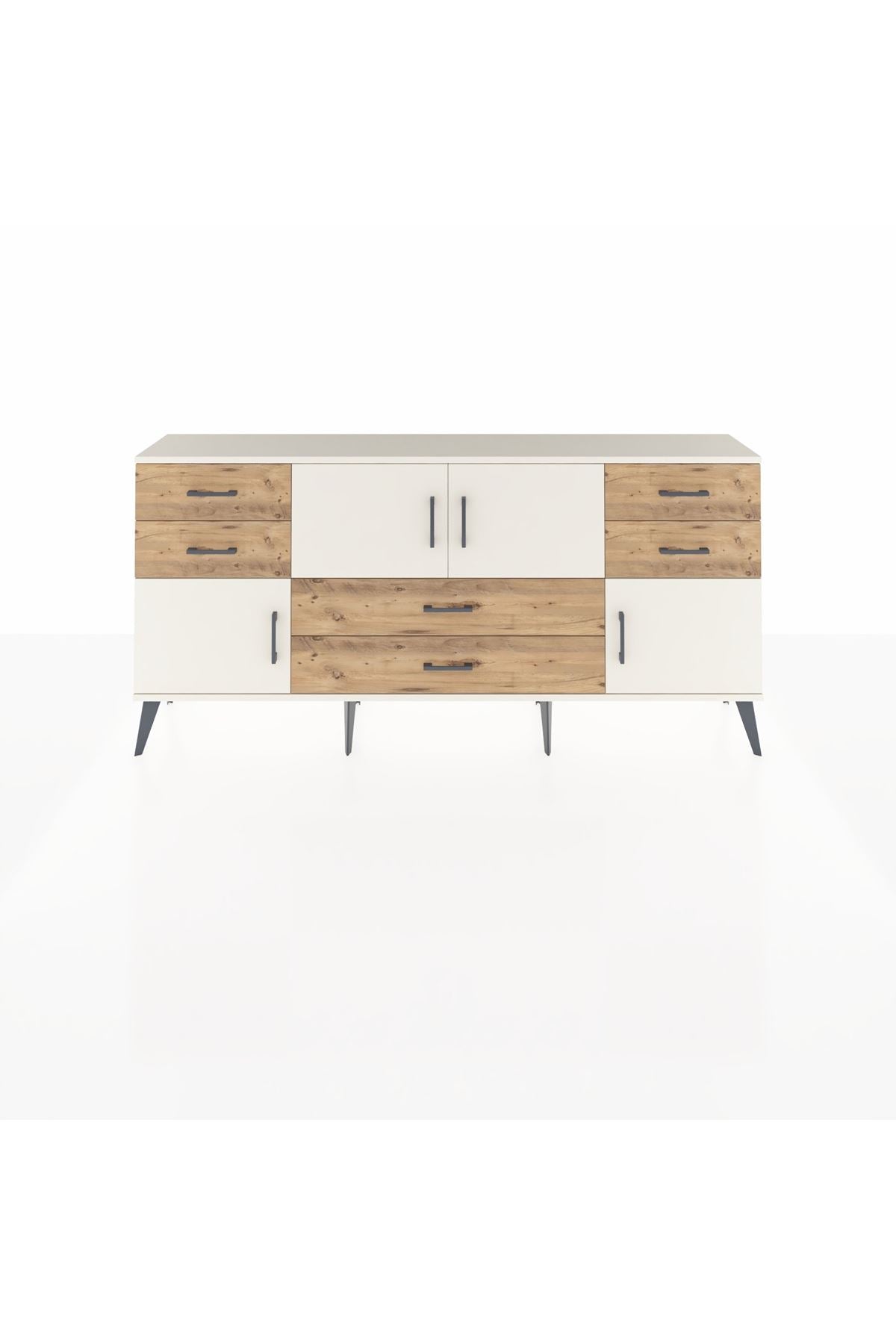 Arges Konsol 3 Raflı 6 Çekmeceli 4 Kapaklı 176x30x83 - S148M006V06A