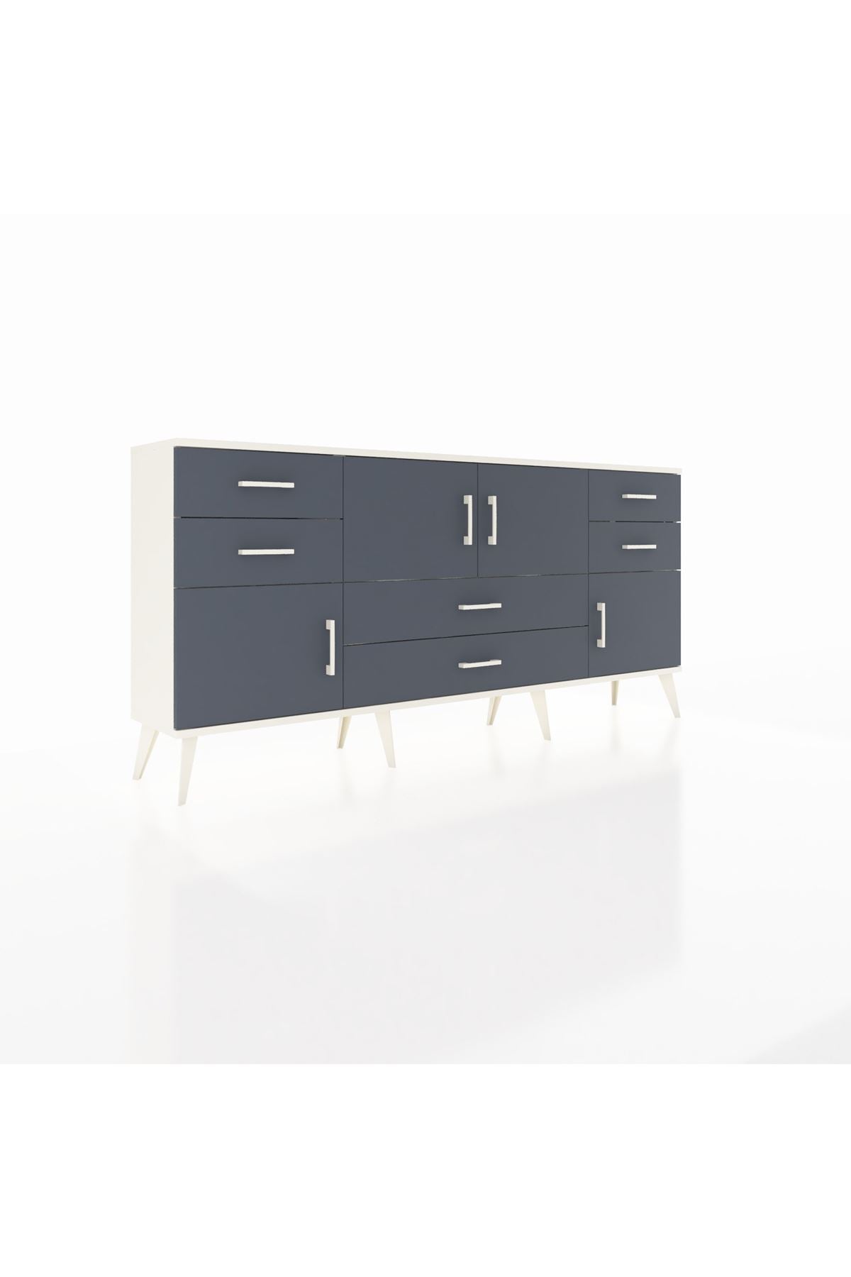 Arges Konsol 3 Raflı 6 Çekmeceli 4 Kapaklı 176x30x83 - S148M006V08A