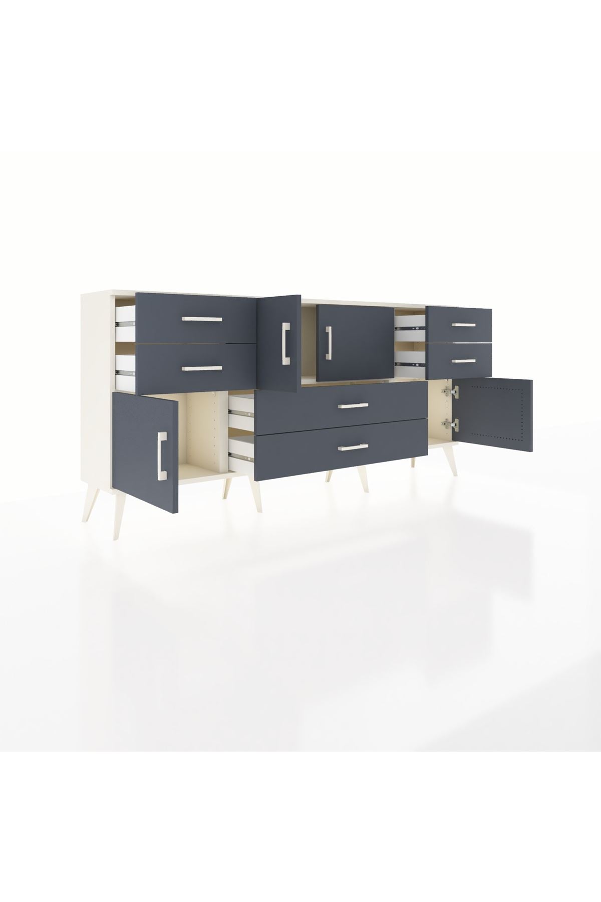 Arges Konsol 3 Raflı 6 Çekmeceli 4 Kapaklı 176x30x83 - S148M006V08A