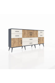 Arges Konsol 3 Raflı 6 Çekmeceli 4 Kapaklı 176x30x83 - S148M006V10A