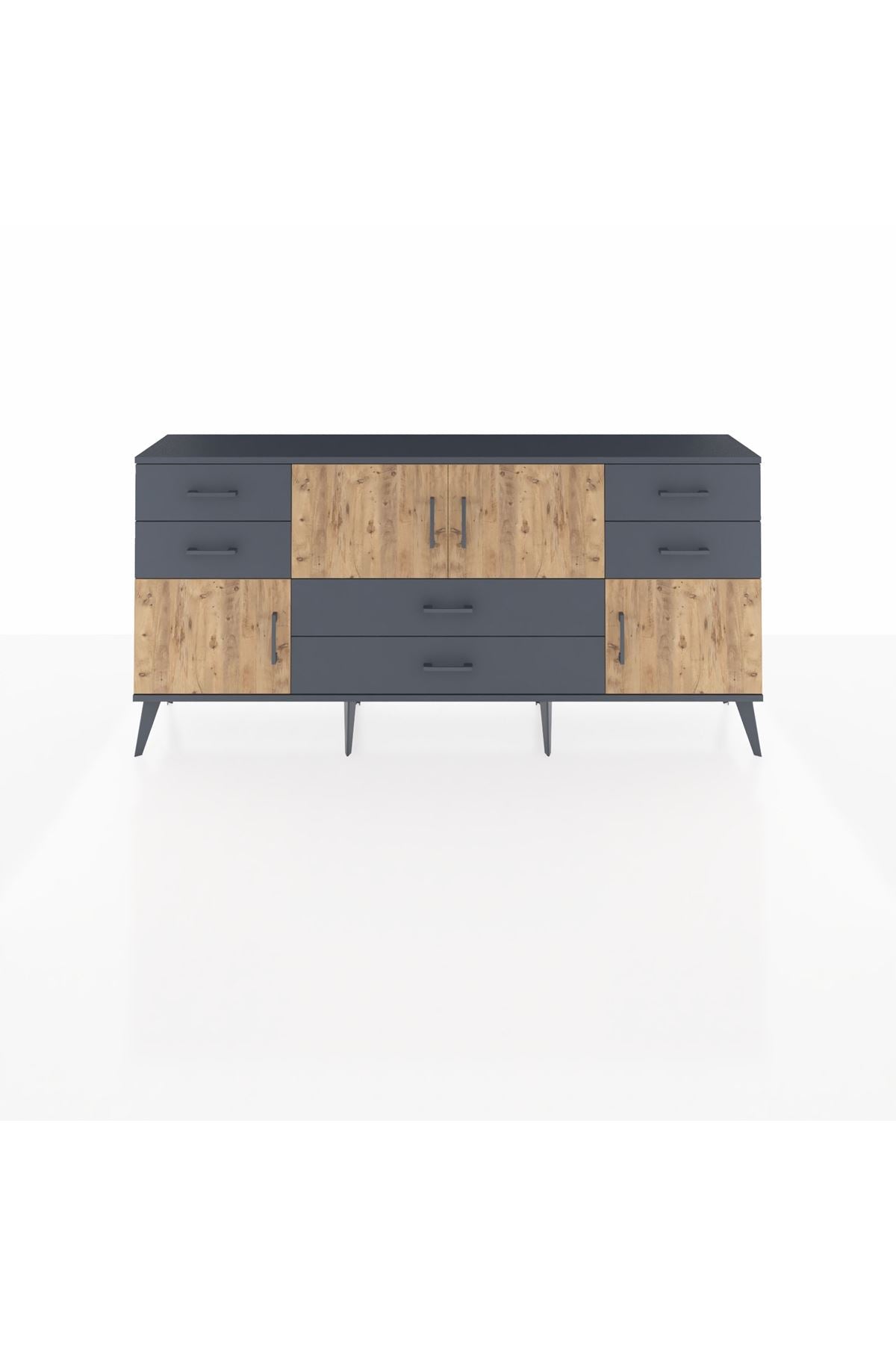 Arges Konsol 3 Raflı 6 Çekmeceli 4 Kapaklı 176x30x83 - S148M006V11A