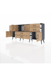 Arges Konsol 3 Raflı 6 Çekmeceli 4 Kapaklı 176x30x83 - S148M006V12A