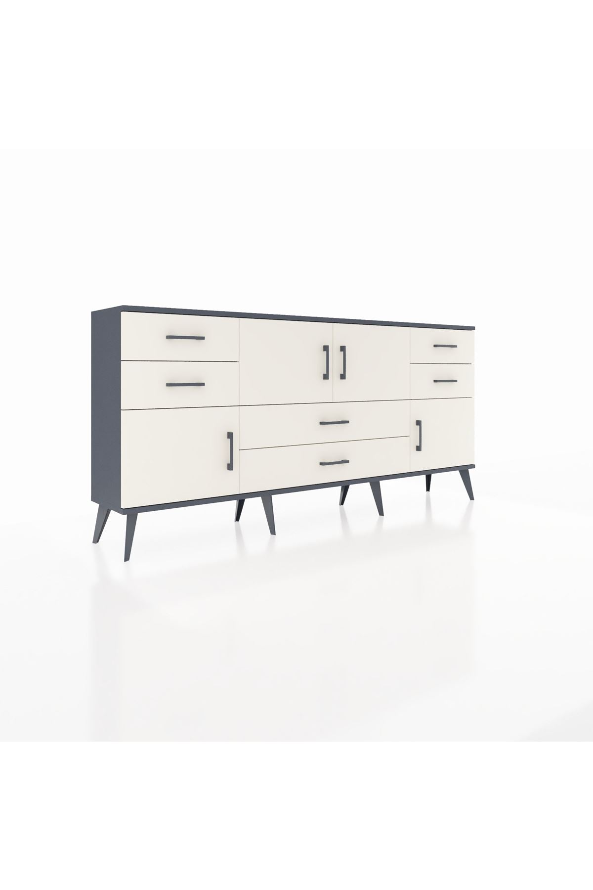 Arges Konsol 3 Raflı 6 Çekmeceli 4 Kapaklı 176x30x83 - S148M006V13A