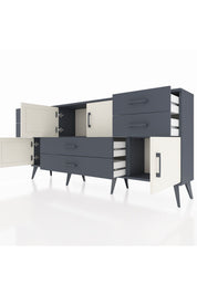 Arges Konsol 3 Raflı 6 Çekmeceli 4 Kapaklı 176x30x83 - S148M006V14A