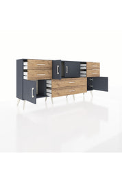 Arges Konsol 3 Raflı 6 Çekmeceli 4 Kapaklı 176x30x83 - S148M006V18A