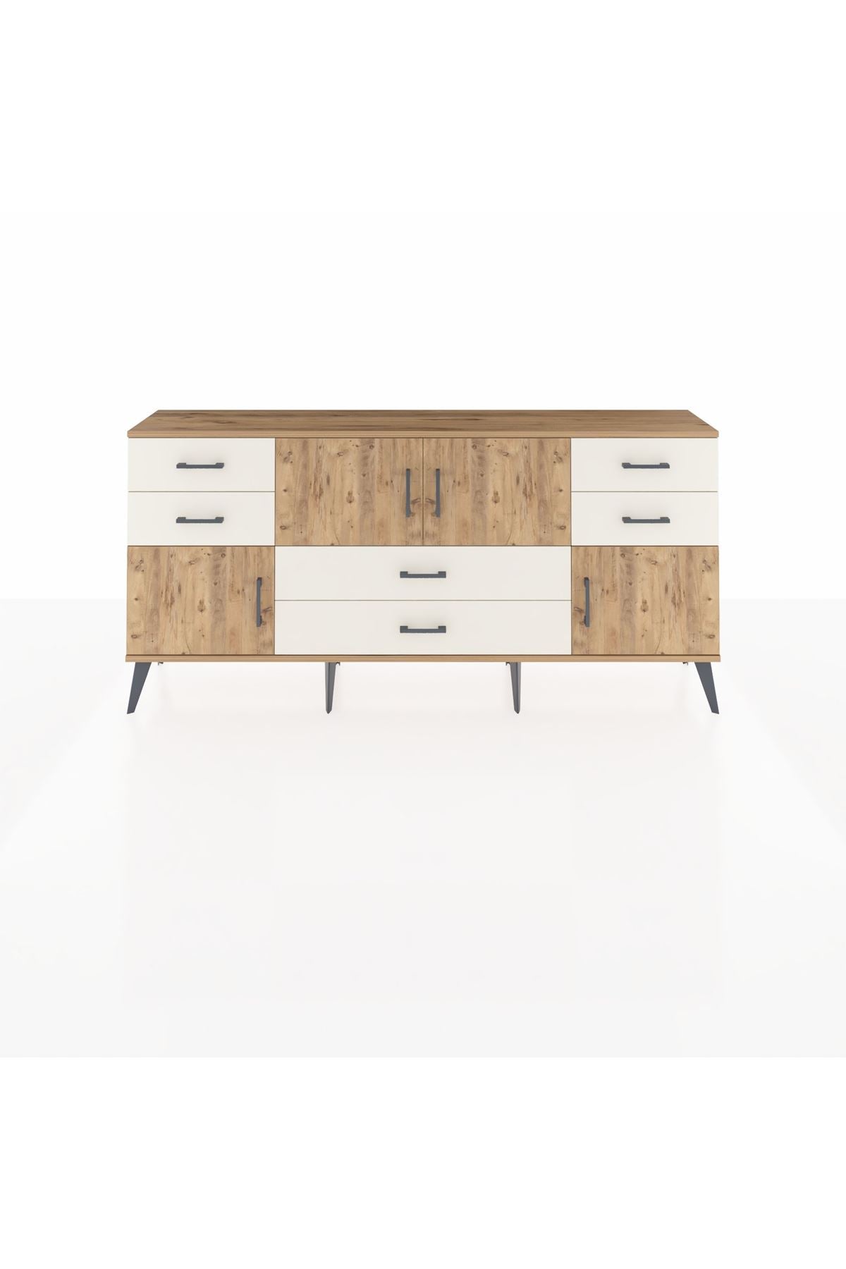 Arges Konsol 3 Raflı 6 Çekmeceli 4 Kapaklı 176x30x83 - S148M006V19A