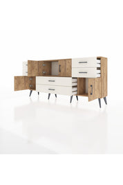 Arges Konsol 3 Raflı 6 Çekmeceli 4 Kapaklı 176x30x83 - S148M006V19A
