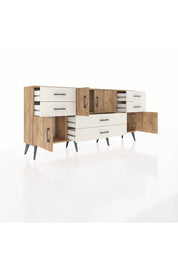 Arges Konsol 3 Raflı 6 Çekmeceli 4 Kapaklı 176x30x83 - S148M006V19A