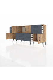 Arges Konsol 3 Raflı 6 Çekmeceli 4 Kapaklı 176x30x83 - S148M006V20A