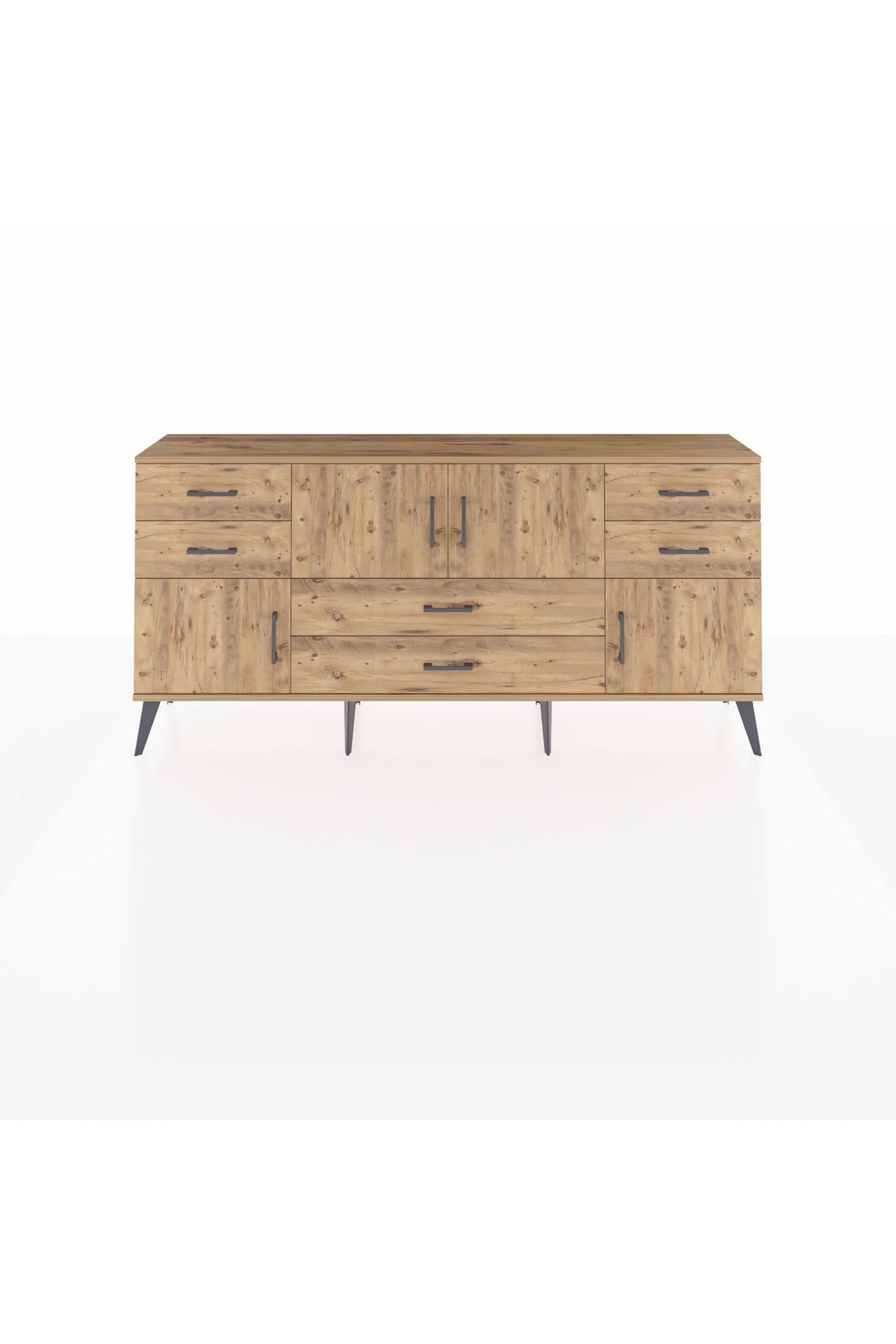 Arges Konsol 3 Raflı 6 Çekmeceli 4 Kapaklı 176x30x83 - S148M006V21A