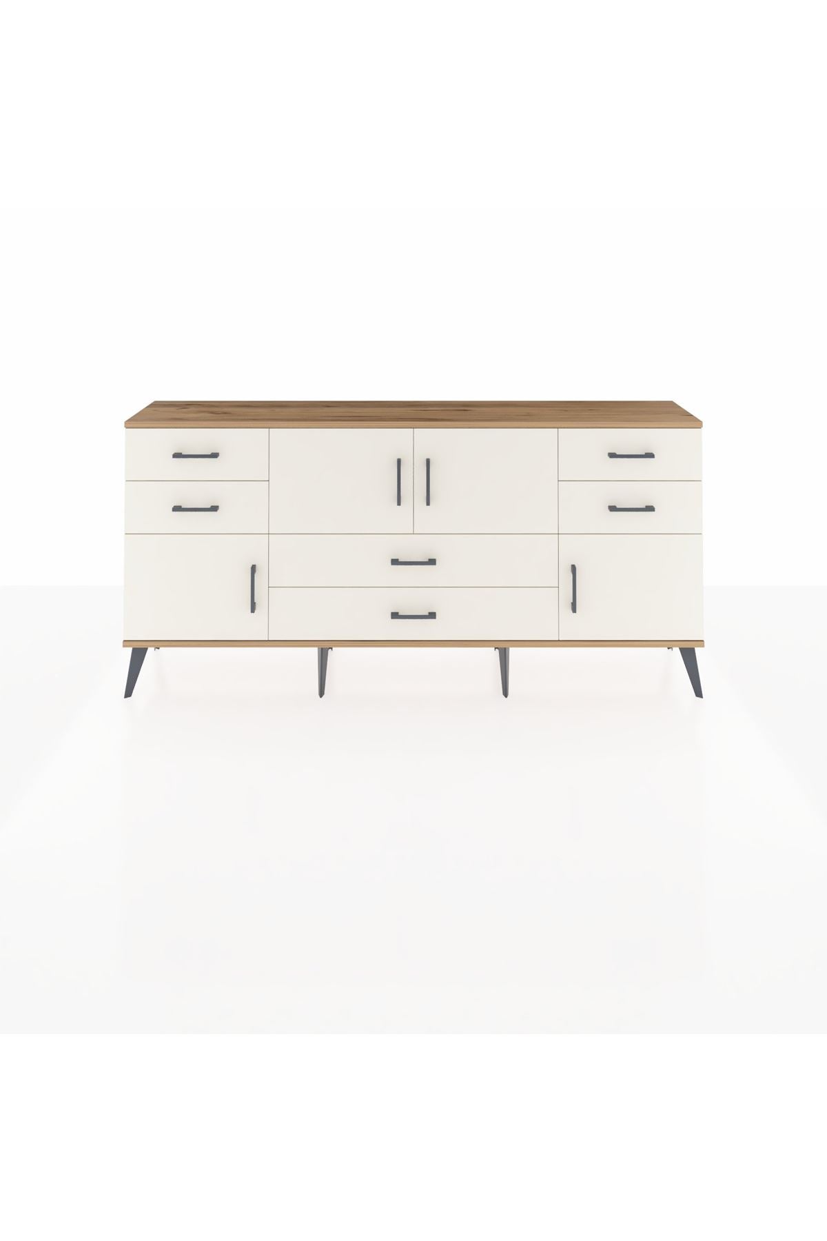 Arges Konsol 3 Raflı 6 Çekmeceli 4 Kapaklı 176x30x83 - S148M006V22A