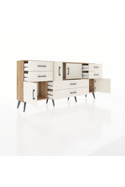 Arges Konsol 3 Raflı 6 Çekmeceli 4 Kapaklı 176x30x83 - S148M006V22A