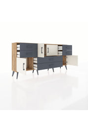 Arges Konsol 3 Raflı 6 Çekmeceli 4 Kapaklı 176x30x83 - S148M006V23A