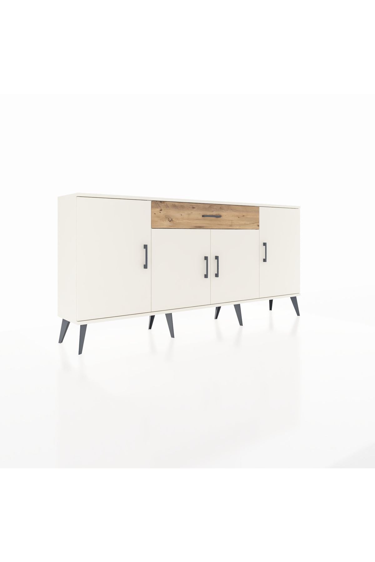 Arges Konsol 3 Raflı Tek Çekmeceli 4 Kapaklı 176x30x83 - S148M007V06A