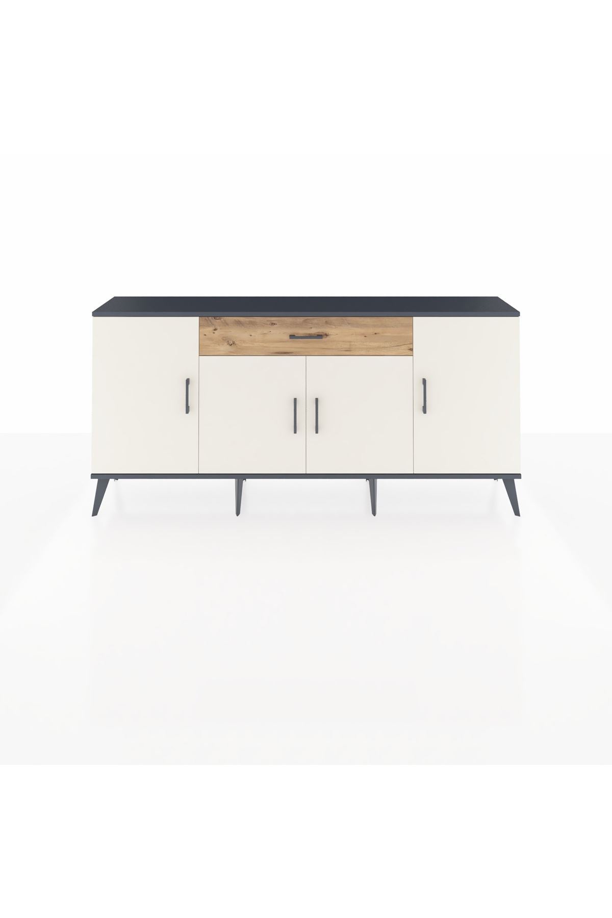 Arges Konsol 3 Raflı Tek Çekmeceli 4 Kapaklı 176x30x83 - S148M007V15A