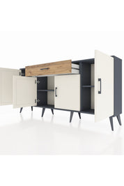 Arges Konsol 3 Raflı Tek Çekmeceli 4 Kapaklı 176x30x83 - S148M007V15A