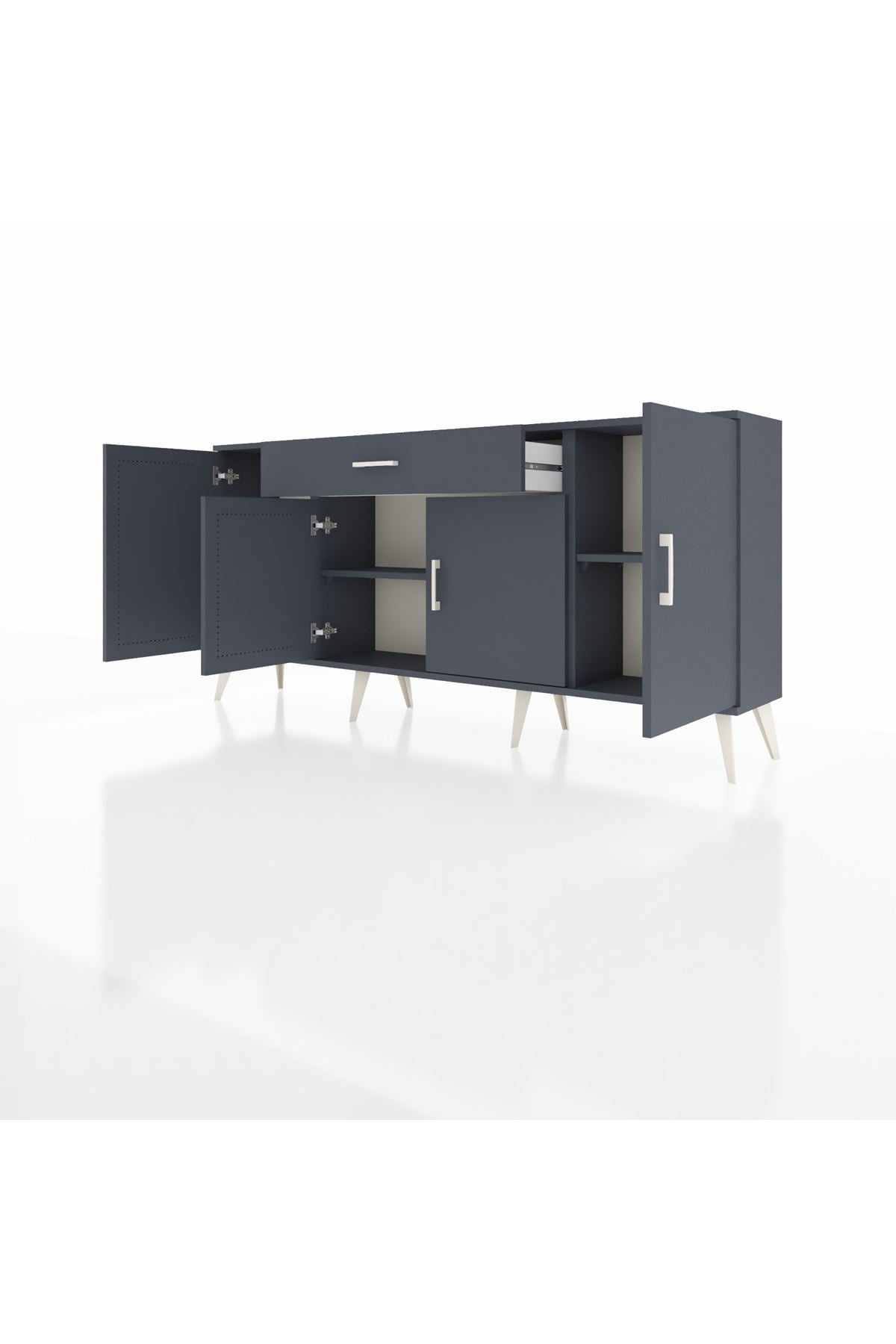 Arges Konsol 3 Raflı Tek Çekmeceli 4 Kapaklı 176x30x83 - S148M007V17A
