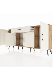 Arges Konsol 3 Raflı Tek Çekmeceli 4 Kapaklı 176x30x83 - S148M007V22A