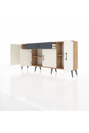 Arges Konsol 3 Raflı Tek Çekmeceli 4 Kapaklı 176x30x83 - S148M007V23A