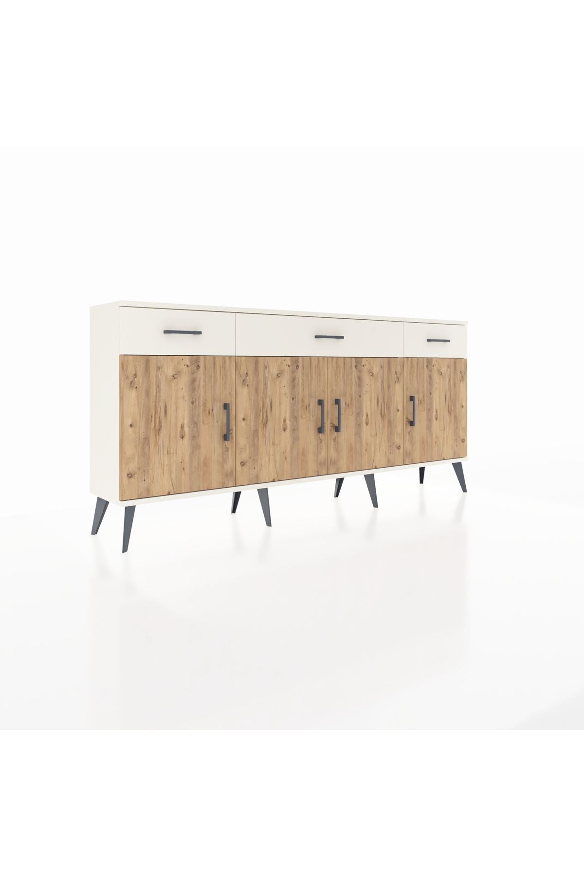 Arges Konsol 3 Raflı 3 Çekmeceli 4 Kapaklı 176x30x83 - S148M008V01A