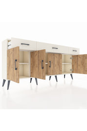 Arges Konsol 3 Raflı 3 Çekmeceli 4 Kapaklı 176x30x83 - S148M008V01A