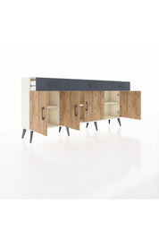 Arges Konsol 3 Raflı 3 Çekmeceli 4 Kapaklı 176x30x83 - S148M008V02A