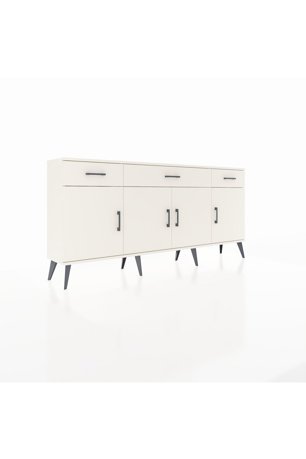 Arges Konsol 3 Raflı 3 Çekmeceli 4 Kapaklı 176x30x83 - S148M008V04A