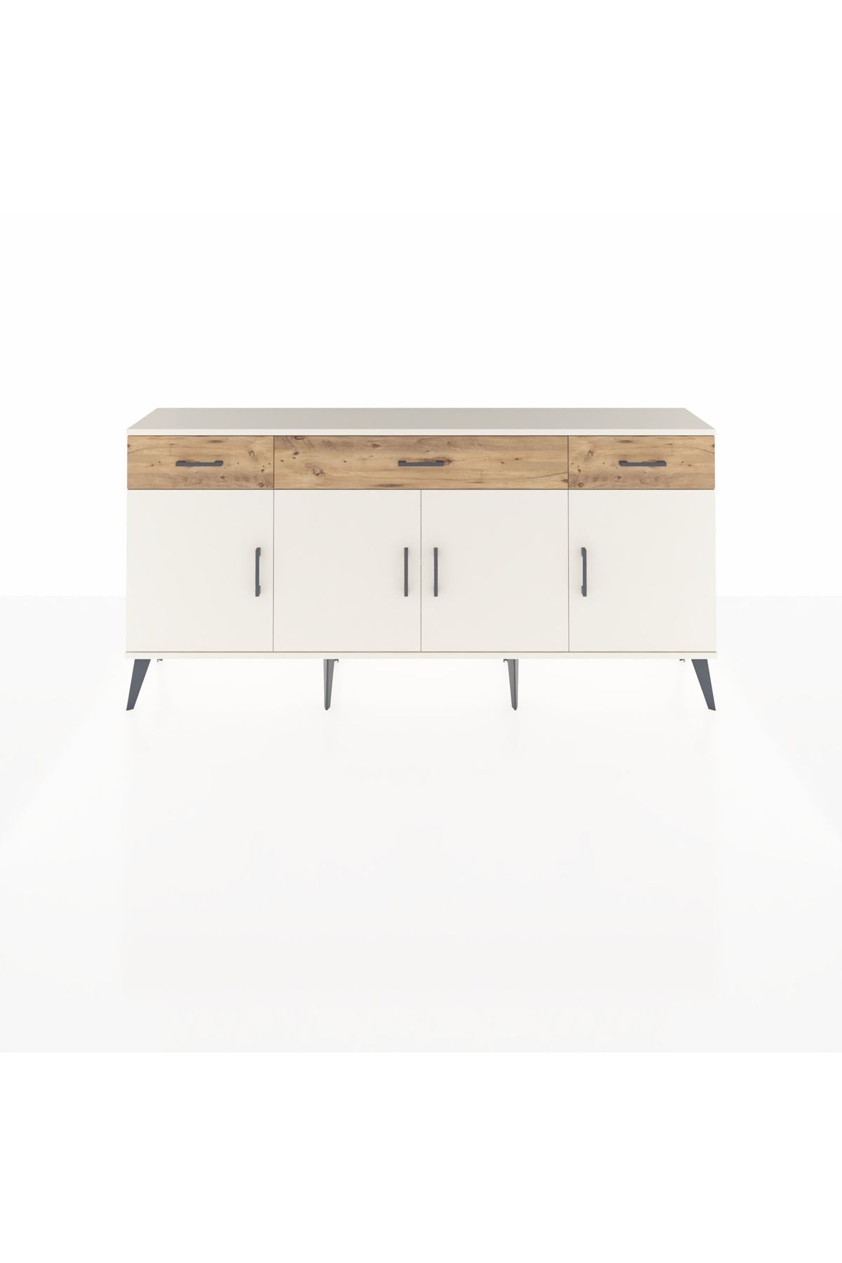 Arges Konsol 3 Raflı 3 Çekmeceli 4 Kapaklı 176x30x83 - S148M008V06A