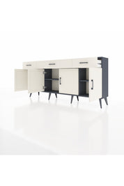 Arges Konsol 3 Raflı 3 Çekmeceli 4 Kapaklı 176x30x83 - S148M008V13A