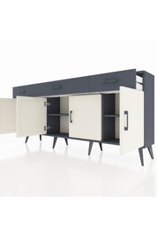 Arges Konsol 3 Raflı 3 Çekmeceli 4 Kapaklı 176x30x83 - S148M008V14A