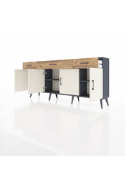 Arges Konsol 3 Raflı 3 Çekmeceli 4 Kapaklı 176x30x83 - S148M008V15A