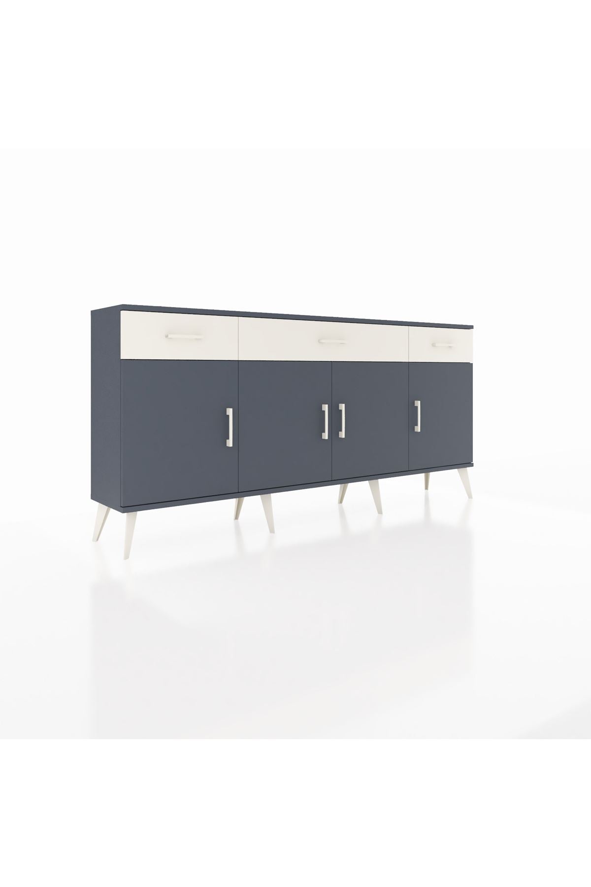 Arges Konsol 3 Raflı 3 Çekmeceli 4 Kapaklı 176x30x83 - S148M008V16A
