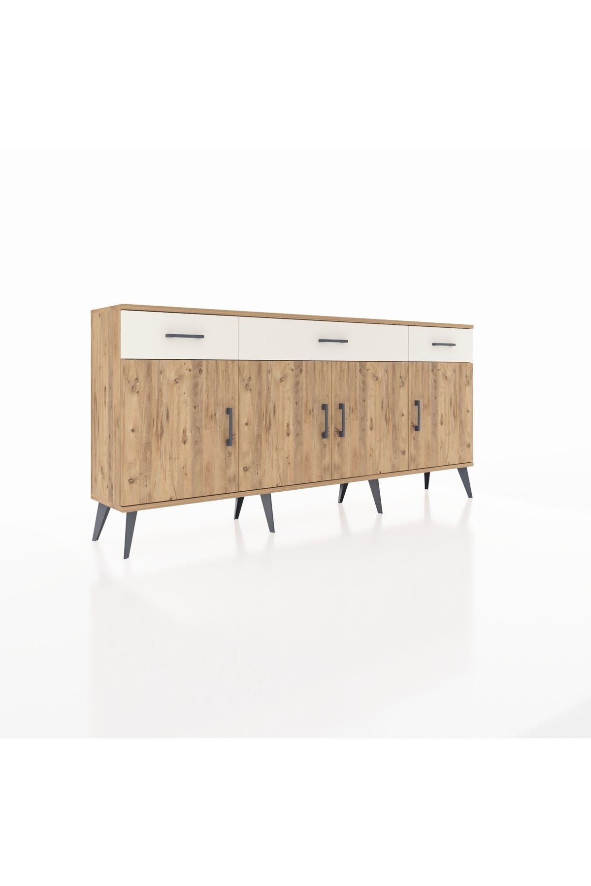 Arges Konsol 3 Raflı 3 Çekmeceli 4 Kapaklı 176x30x83 - S148M008V19A