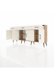 Arges Konsol 3 Raflı 3 Çekmeceli 4 Kapaklı 176x30x83 - S148M008V22A