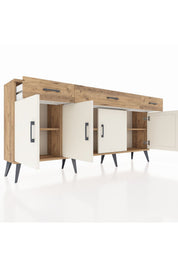 Arges Konsol 3 Raflı 3 Çekmeceli 4 Kapaklı 176x30x83 - S148M008V24A