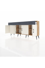 Arges Konsol 3 Raflı 3 Çekmeceli 4 Kapaklı 176x30x83 - S148M008V23A