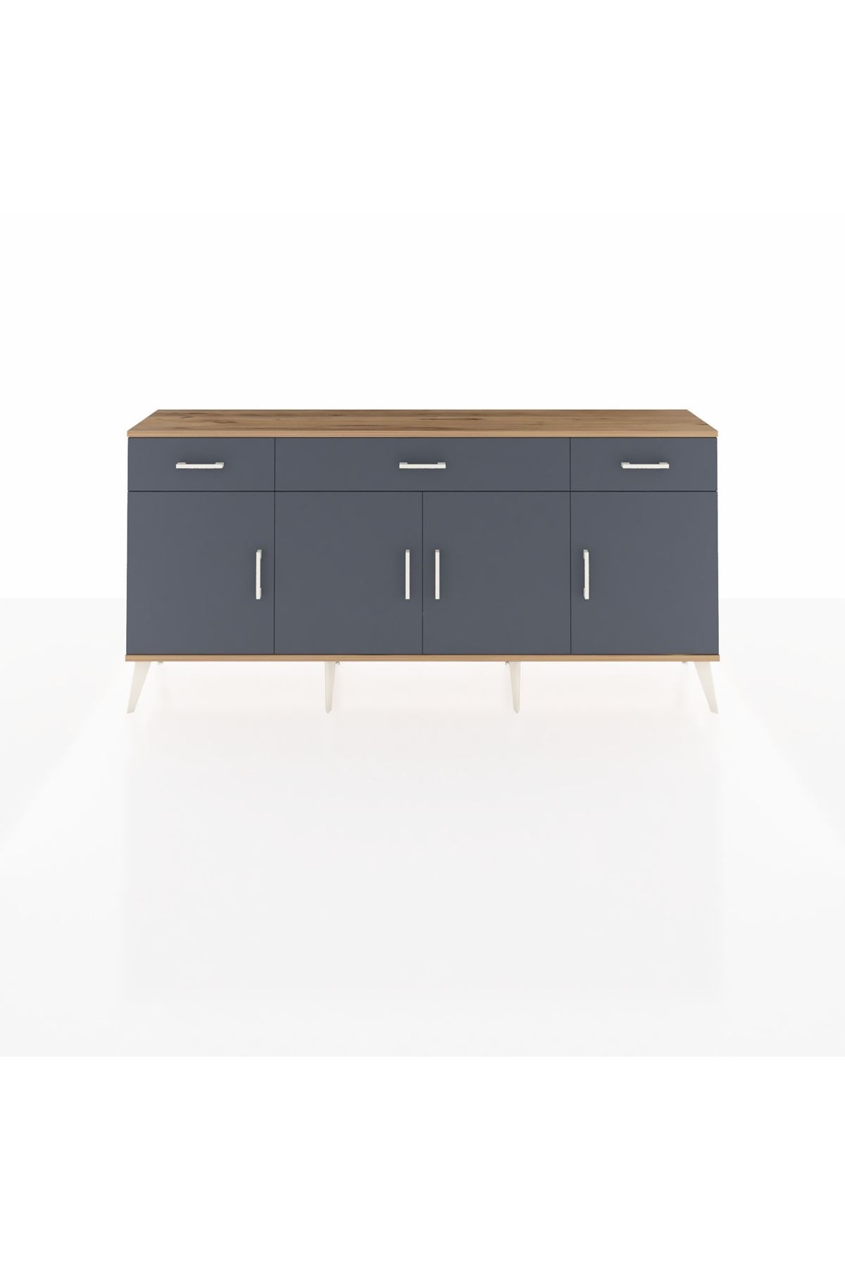 Arges Konsol 3 Raflı 3 Çekmeceli 4 Kapaklı 176x30x83 - S148M008V26A