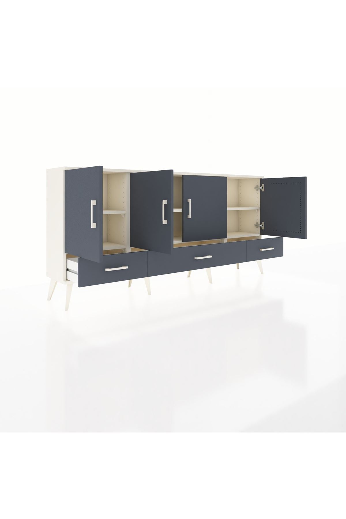 Arges Konsol 6 Raflı 3 Çekmeceli 4 Kapaklı 176x30x83 - S148M009V08A
